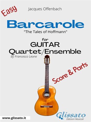 cover image of Barcarole--Easy Guitar Quartet score & parts